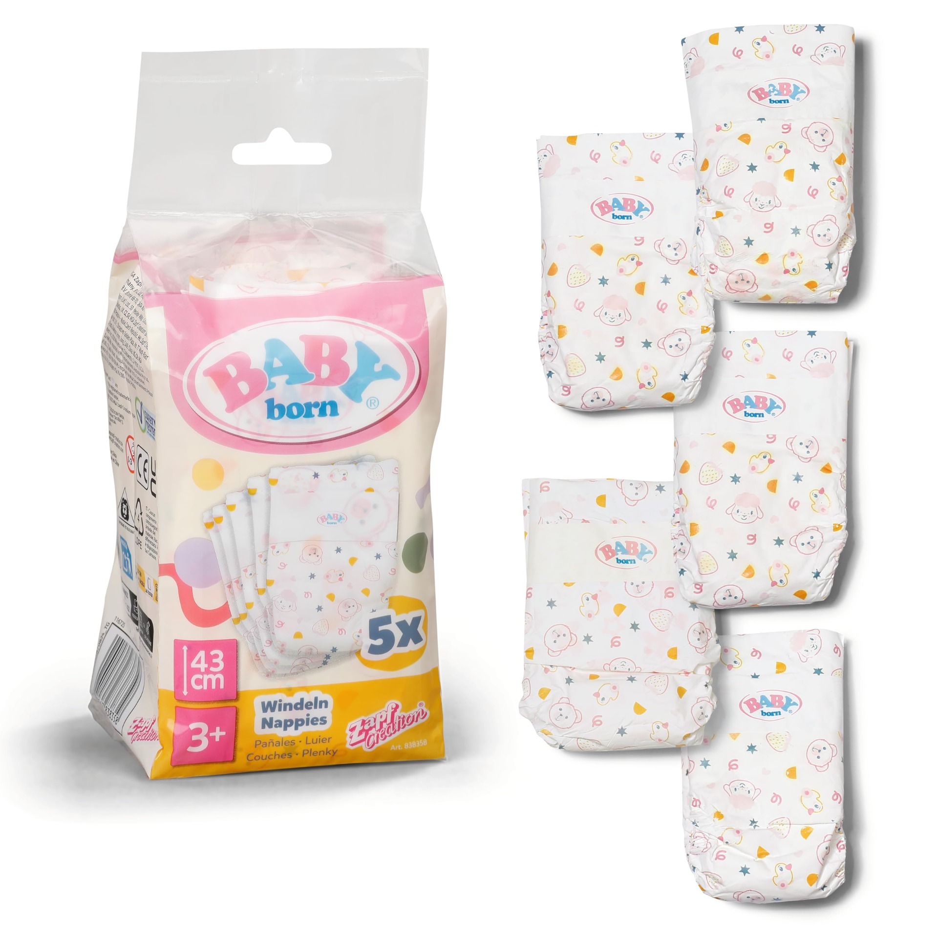 295грн+10% дисконт Арт.838358 Підгузки для ляльки Baby Born (5 шт.)