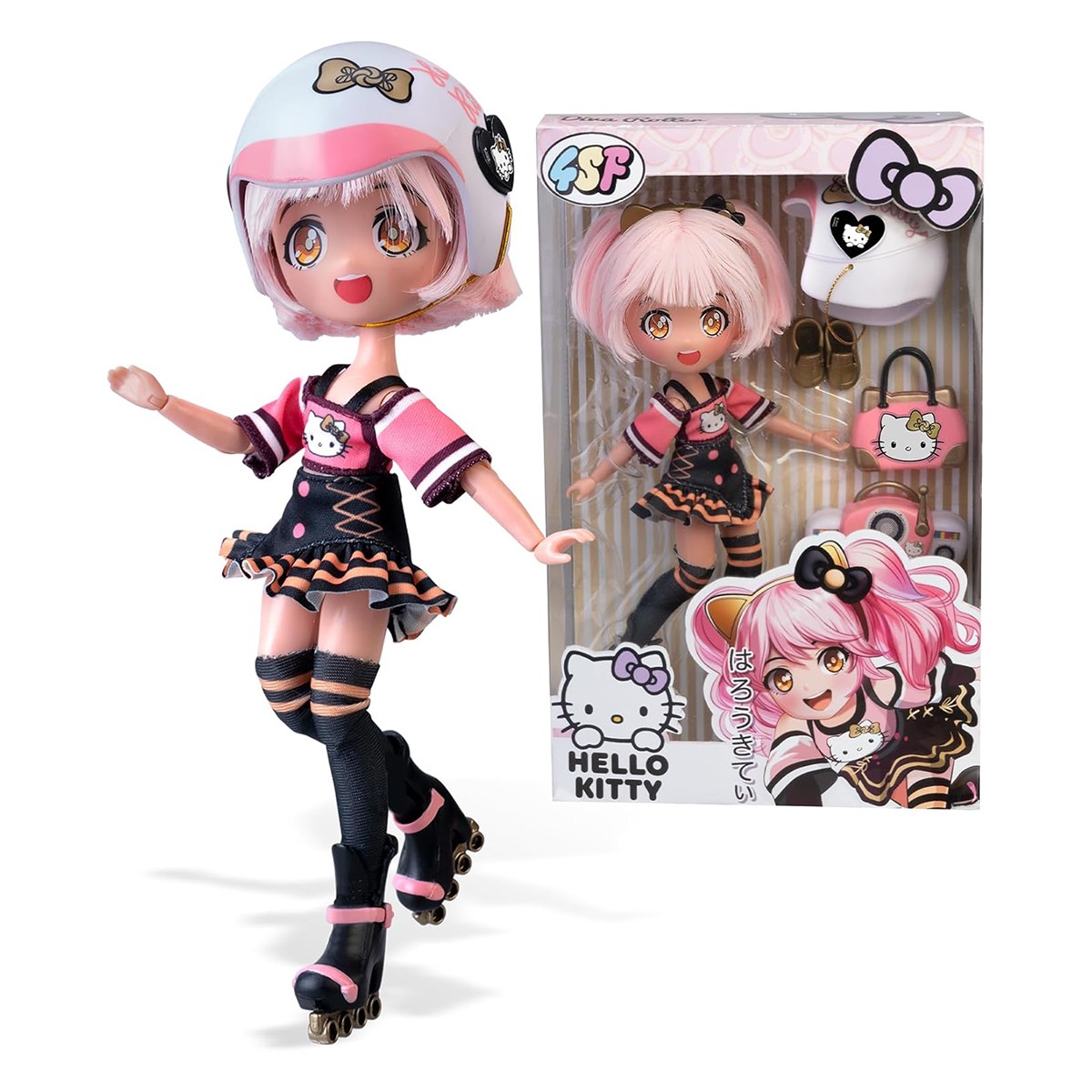 1295грн+10% Дисконт Арт.HKTF1000 Ігровий набір 4SF Manga Dolls серії Hello Kitty – Золота Ролер Діва
