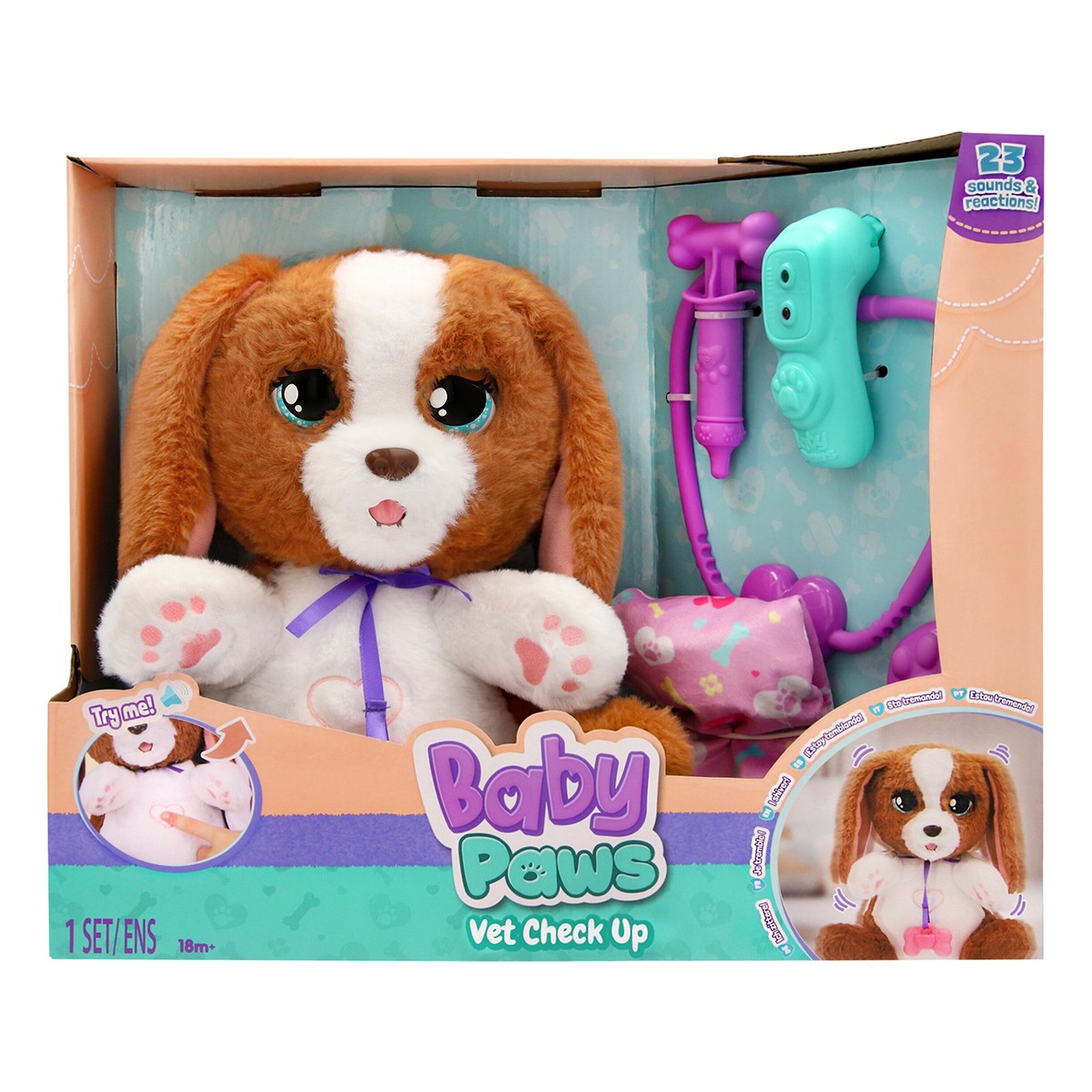 2595грн+15% дисконт Арт.927681IM Інтерактивний ігровий набір Baby Paws – Цуценя у ветеринара