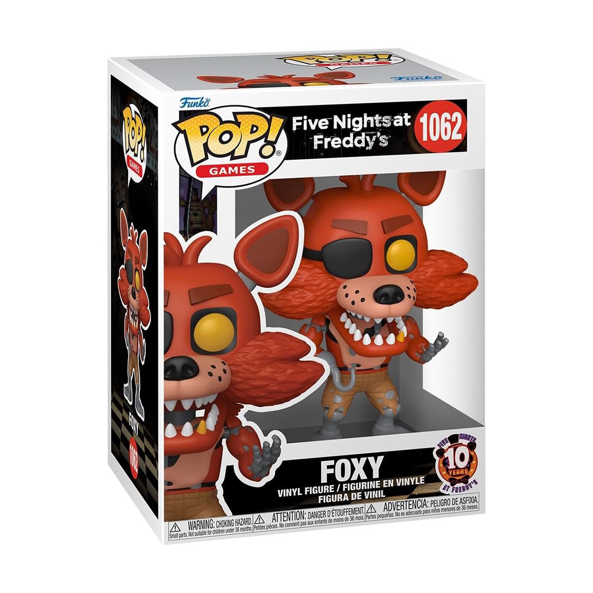845грн+15% дисконт Арт.87115 Ігрова фігурка Funko POP! серії 5 ночей у Фредді: 10 років - Фоксі