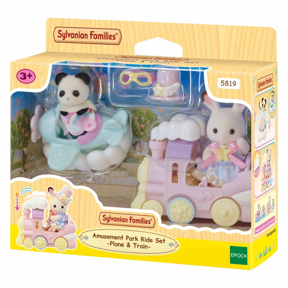 Ігровий набір Sylvanian Families Малюки на атракціонах (літак і потяг) (5819)