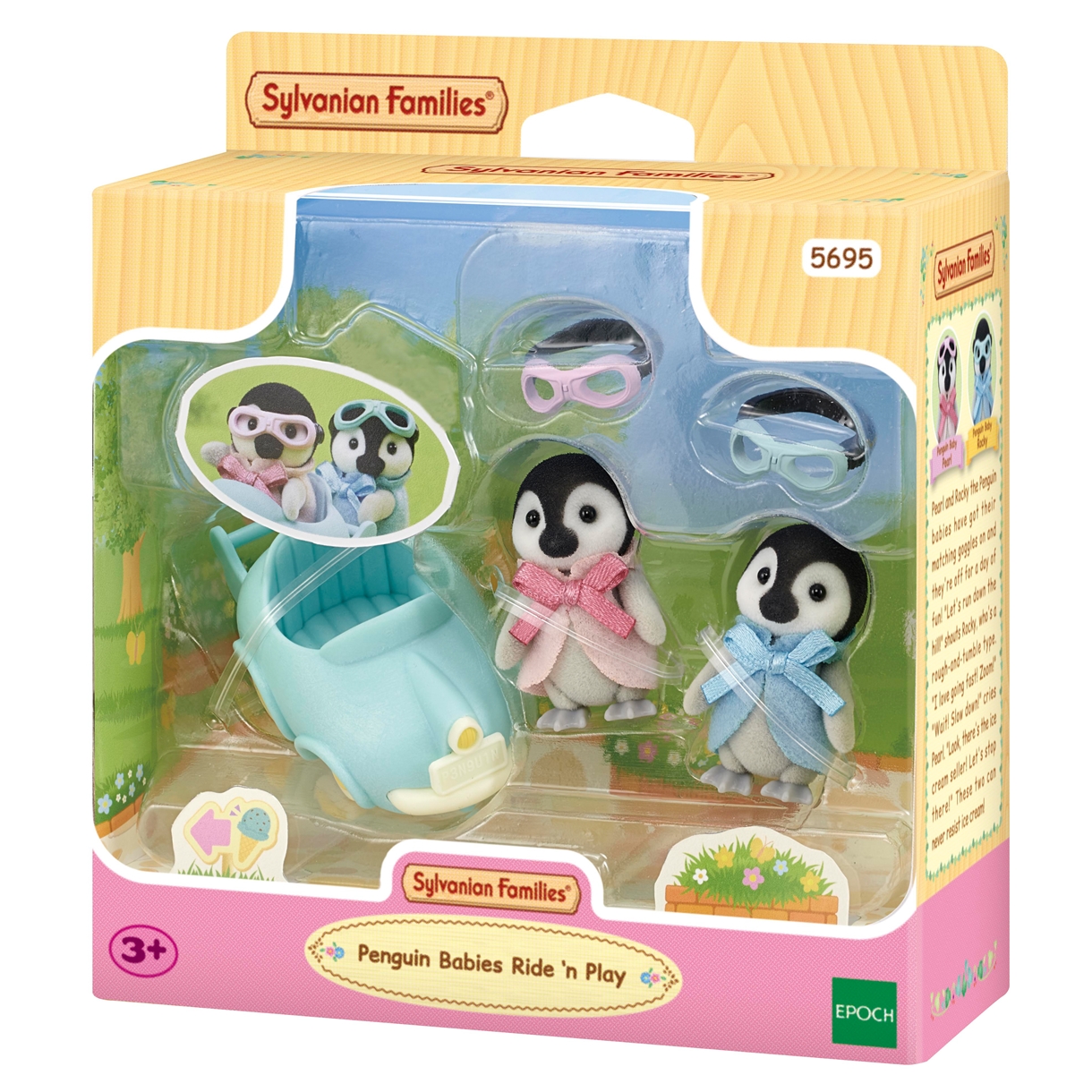 Ігровий набір Sylvanian Families Пінгвінята-двійнята на машинці (5695)