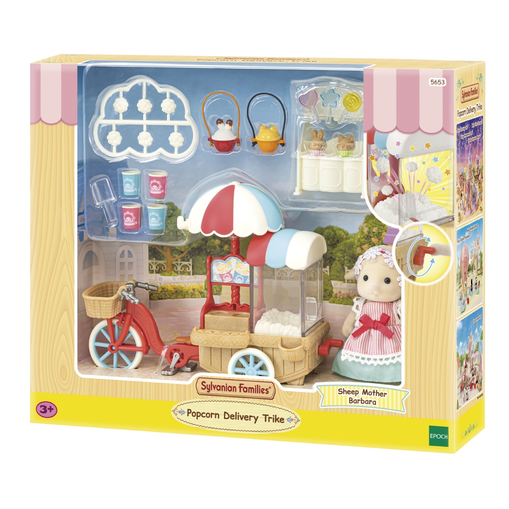 Очікується!!!Ігровий набір Sylvanian Families Триколісний велосипед з попкорном (5653)