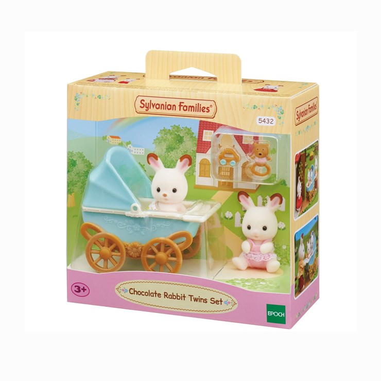 Очікується!! Ігровий набір Sylvanian Families Шоколадні Кролики-двійнята з візком (5432)