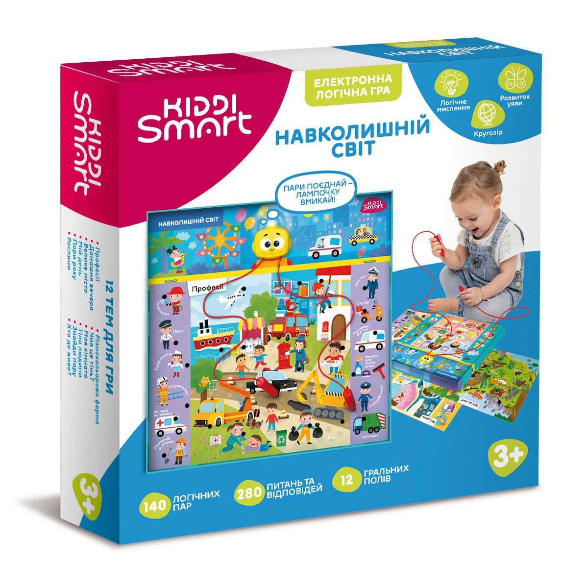 597грн+10% дисконт Арт. 157-A-0022-UA Електронна логічна гра Kiddi Smart – Вікторина Навколишній світ S2