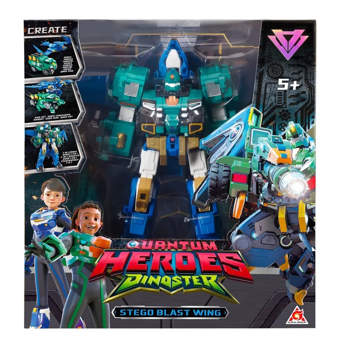 3227грн +15% дисконт Арт.EU580802 Ігровий набір з роботом-трансформером Dinoster – Стего Бласт Вінг