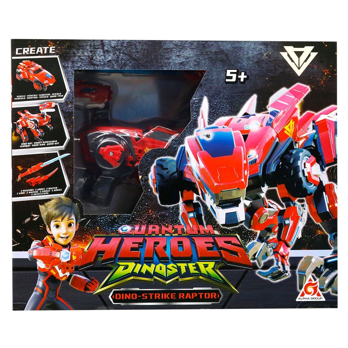 1697грн +15% дисконт Арт.EU580805 Динозавр-трансформер Dinoster - Мега Дино-Страйк Раптор