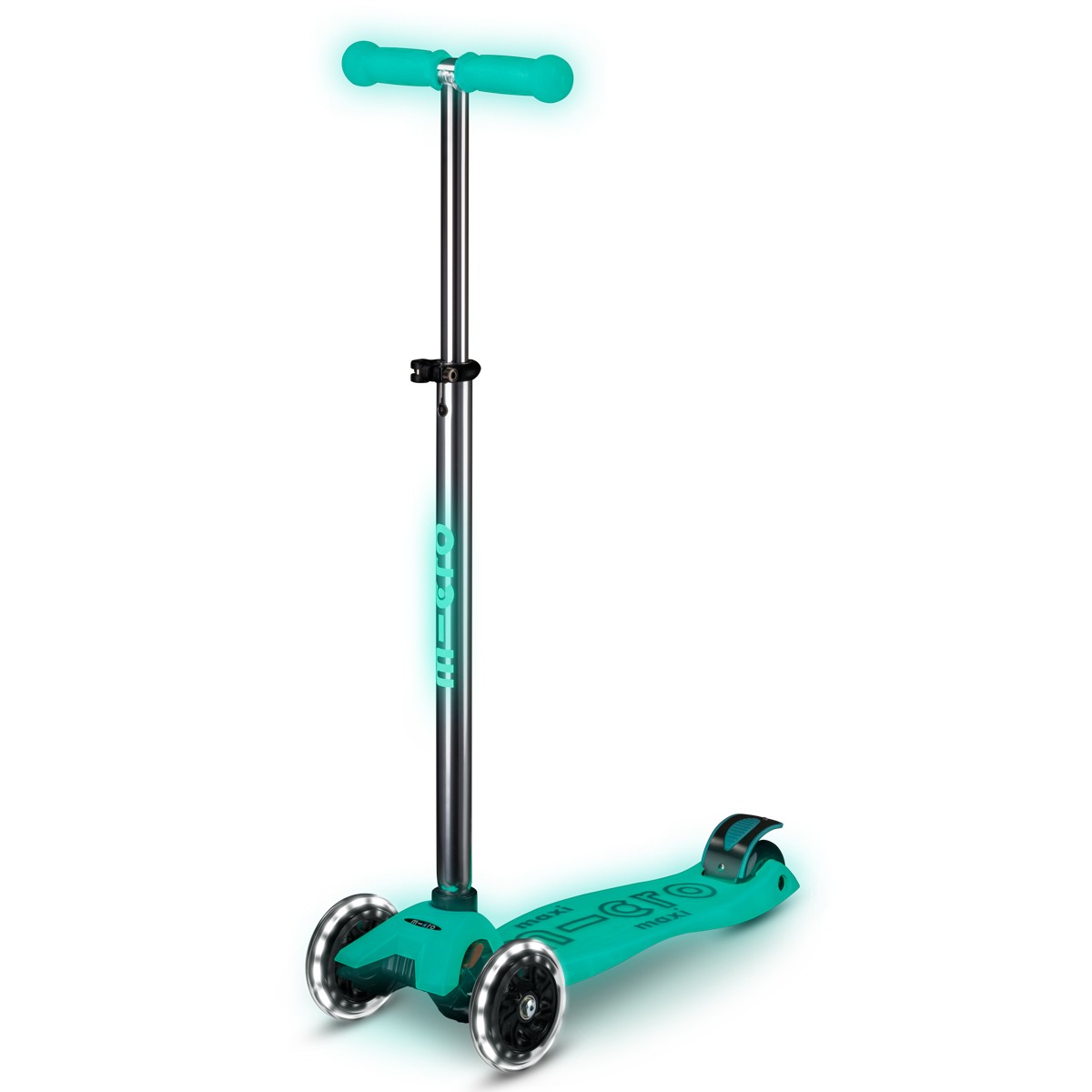 New! 5795грн+15% дисконт Арт.MMD365 Самокат Micro серії Maxi Deluxe Glow LED – Желейний зелений