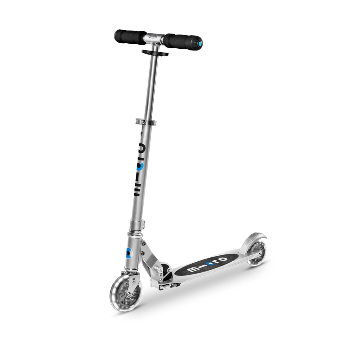 4795грн+15% дисконт Арт.SA0216 Самокат MICRO серії Sprite LED – Матовий сріблястий