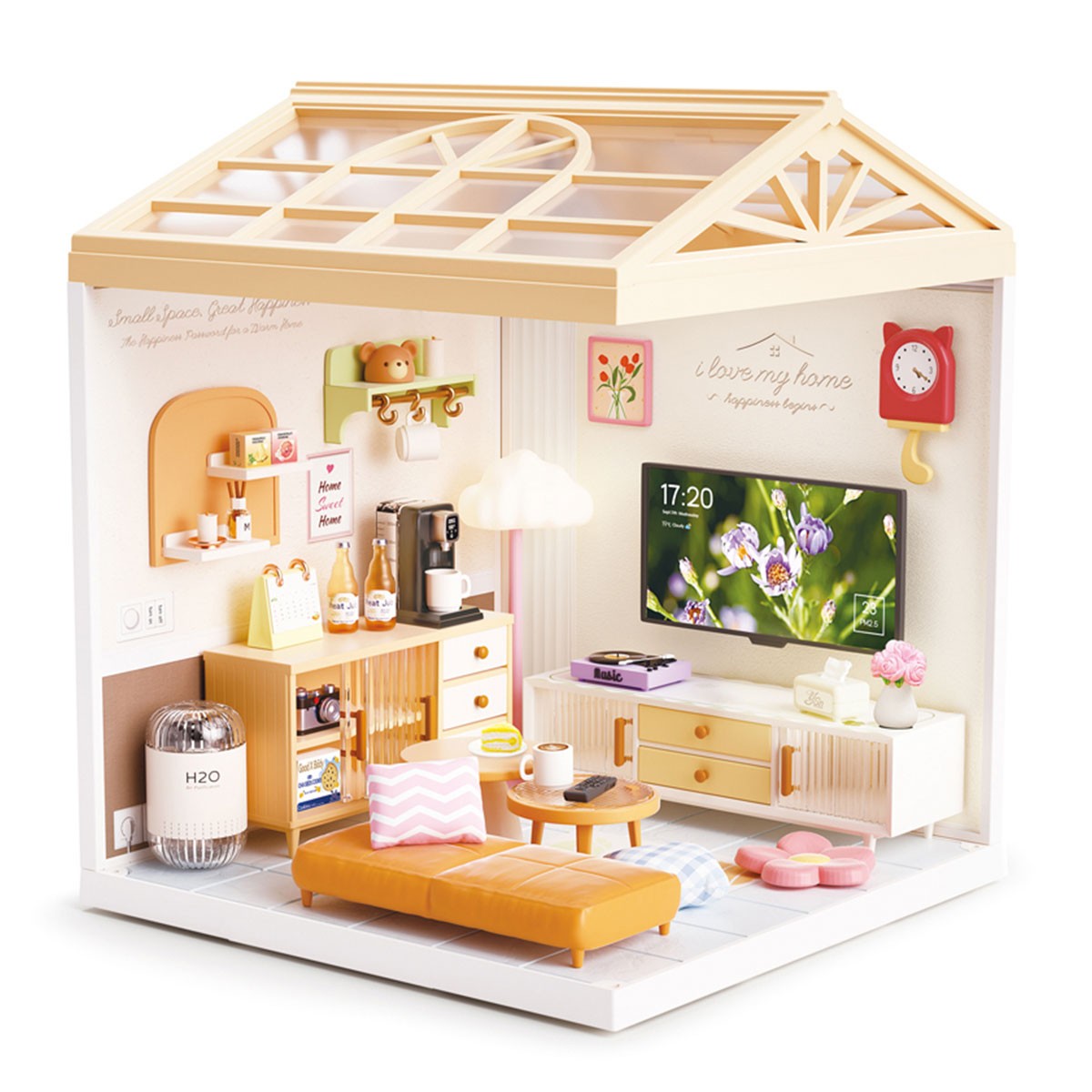 1495грн+15% дисконт Арт.8006 Конструктор-румбокс Mini House серії Інтер'єр – Вітальня (світло)