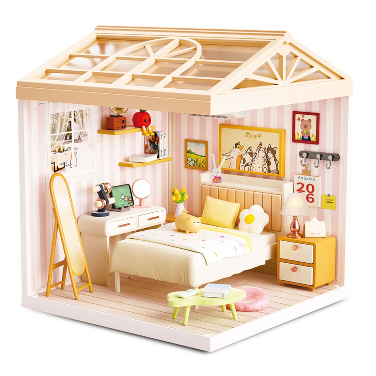 1495грн+15% дисконт Арт.8004 Конструктор-румбокс Mini House серії Інтер'єр – Спальня (світло)