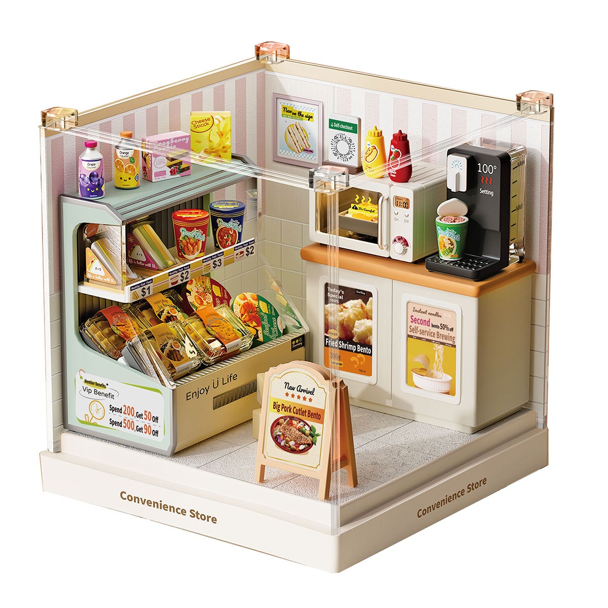 795грн+15% дисконт Арт.8033 Конструктор-румбокс Mini House серії Інтер'єр Міні – Цілодобовий магазин