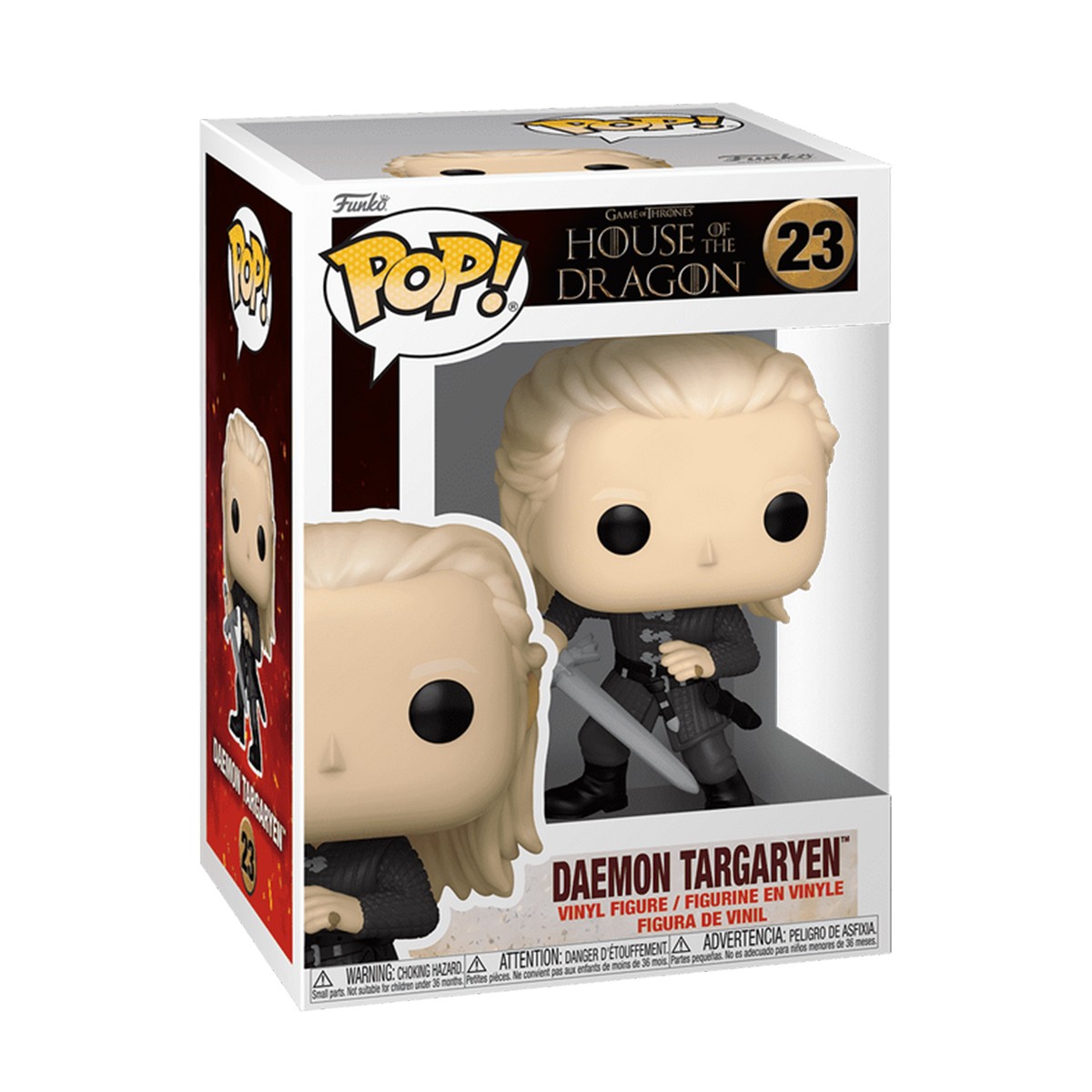 945грн+15% дисконт Арт.83464 Ігрова фігурка Funko POP! серії Дім Дракона S4 - Деймон Тарґарієн з мечем