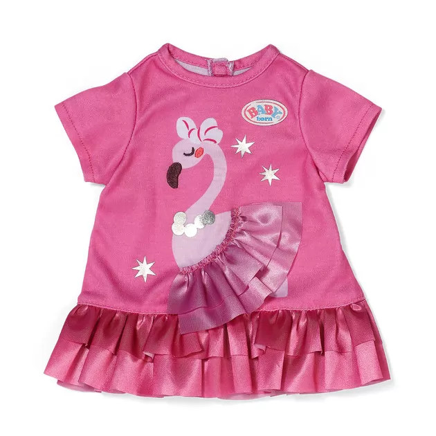 655грн+15% дисконт Арт.839423Одяг для ляльки Baby Born – Сукня з фламінго (43 см)