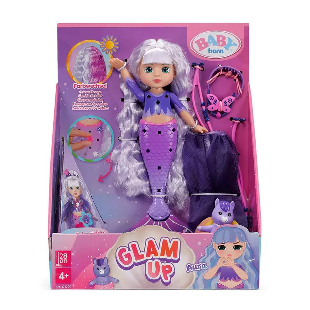 New! 1595грн+15% дисконт Арт.871799 Лялька Baby Born серії Glam Up" – Русалонька Аура (28 см)"