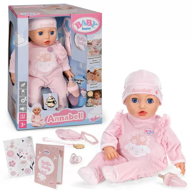 New! Акція 4595грн+20%дисконт Арт.838396Інтерактивна лялька Baby Born – Аннабель (43 см)