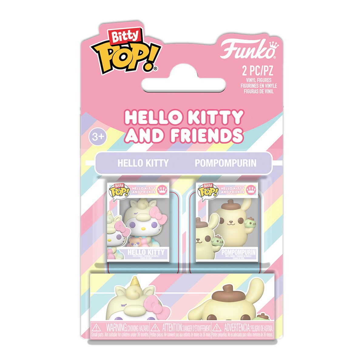 425грн+10% дисконт Арт.94212 Набір ігрових фігурок Bitty POP! серії Sanrio - Хелоу Кітті та Помпомпурін