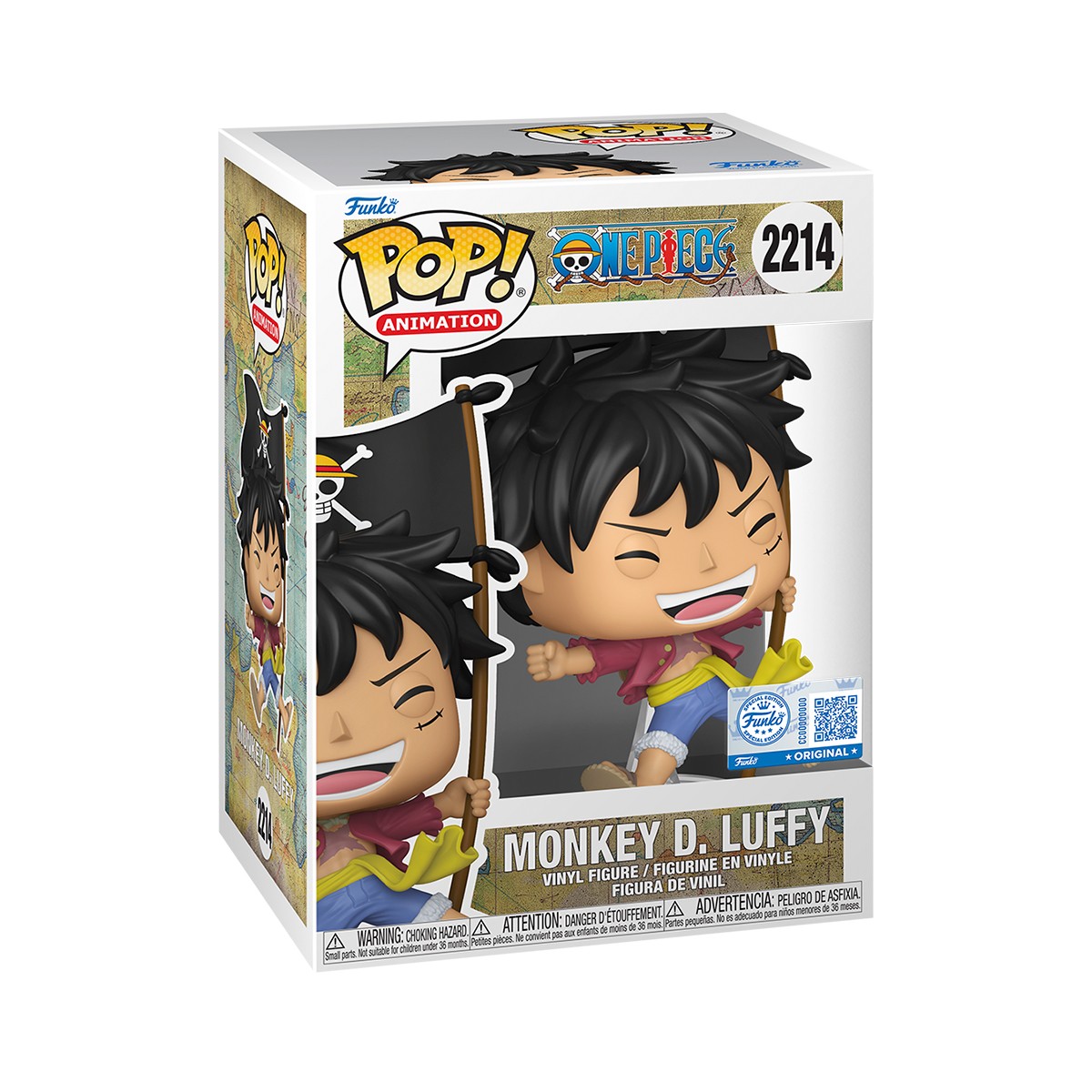 1245грн+15% дисконт Арт.91970 Ігрова фігурка Funko POP! серії Великий куш - Луффі з прапором