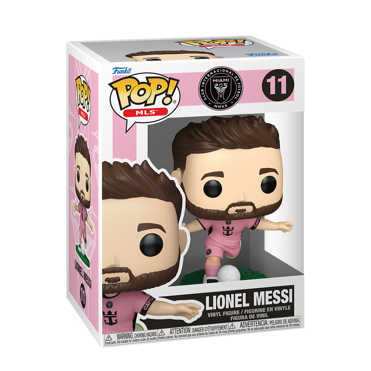 945грр+15% дисконт Арт.94697 Ігрова фігурка Funko POP! серії Футбол: Інтер Маямі - Ліонель Мессі (рожева форма)