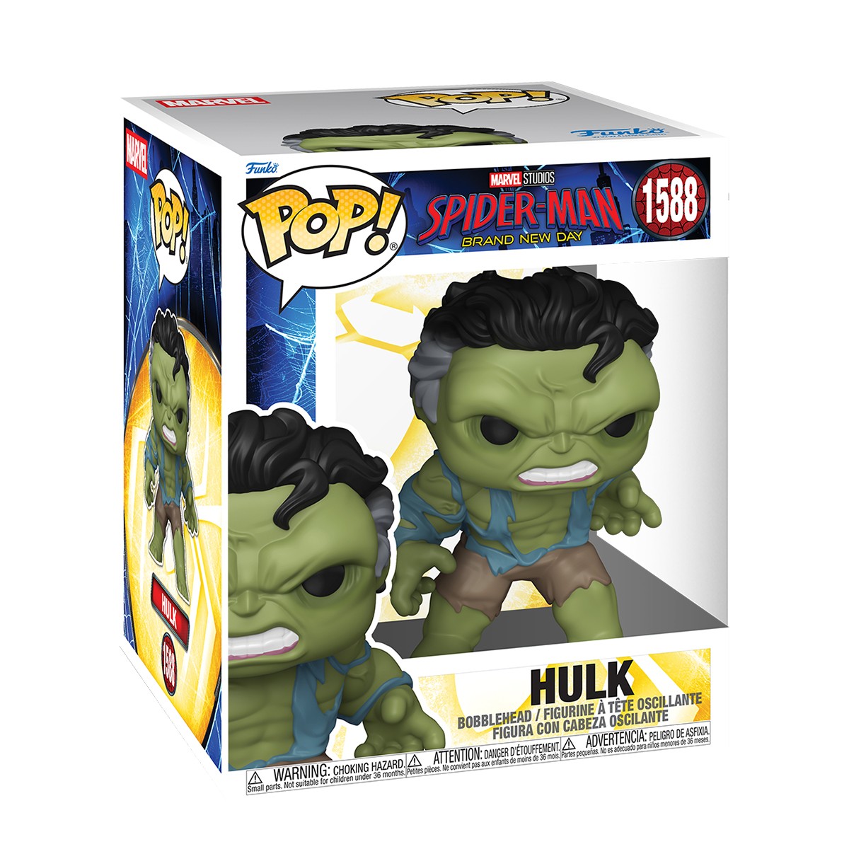1745грн+15% дисконт Арт 83965Ігрова фігурка Funko POP! серії Людина-павук: Абсолютно новий день - Халк (15 см)