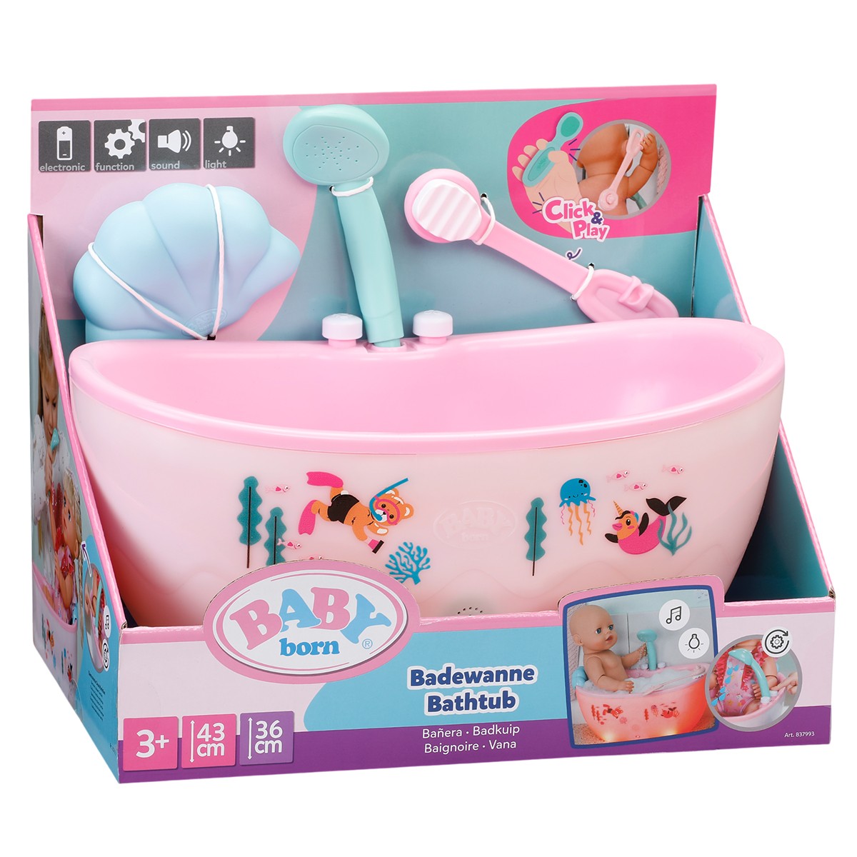 3395грн+15% дисконт Арт.837993 Автоматична ванночка для ляльки Baby Born – Казкове купання