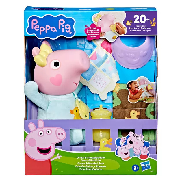 3395грн +15% дисконт Арт.G1637Інтерактивна іграшка Peppa – Крихітка Еві: хрюшки-обіймашки