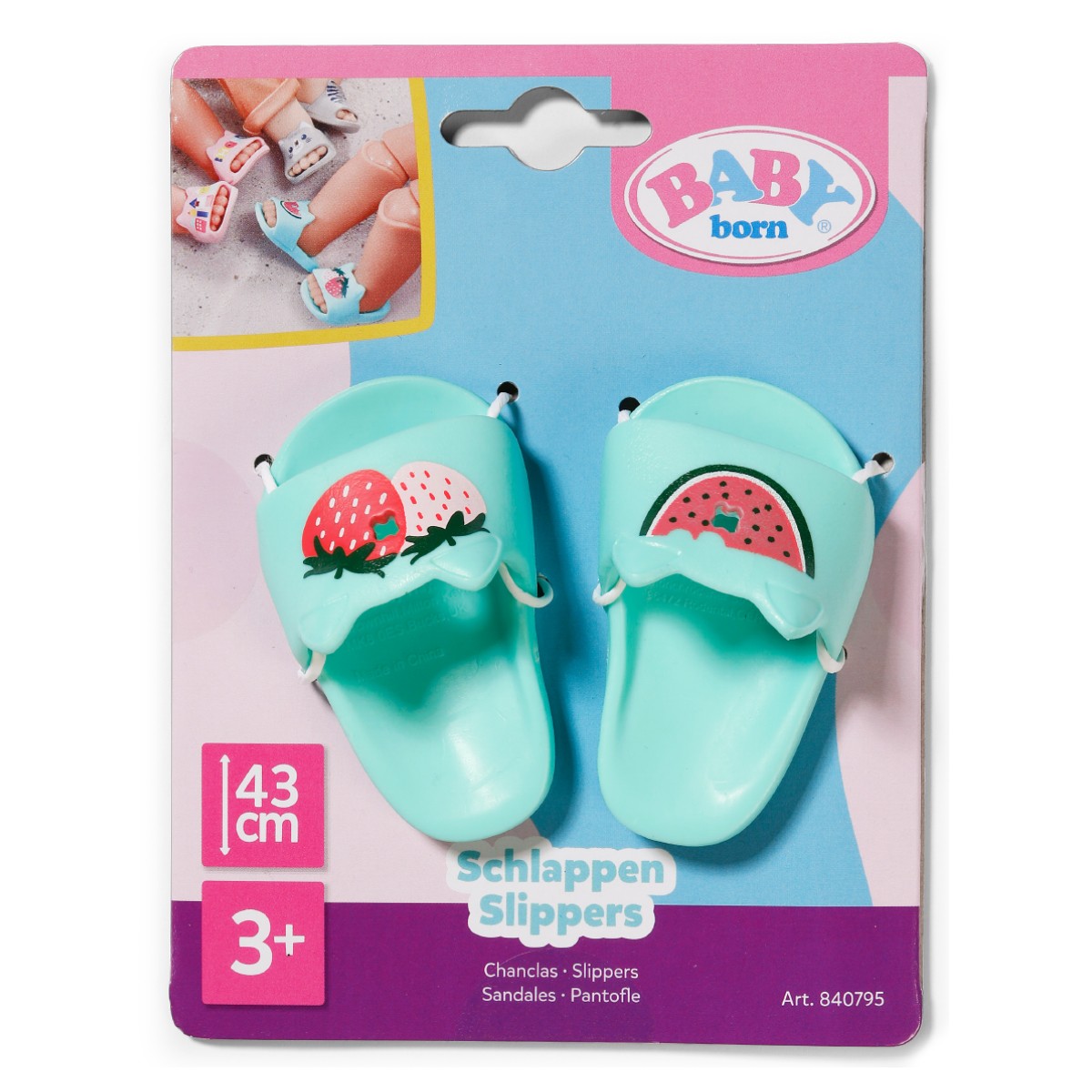 275грн+10% дисконт Арт.840795-1 Взуття для ляльки Baby Born – Домашній комфорт (бірюзові капці)