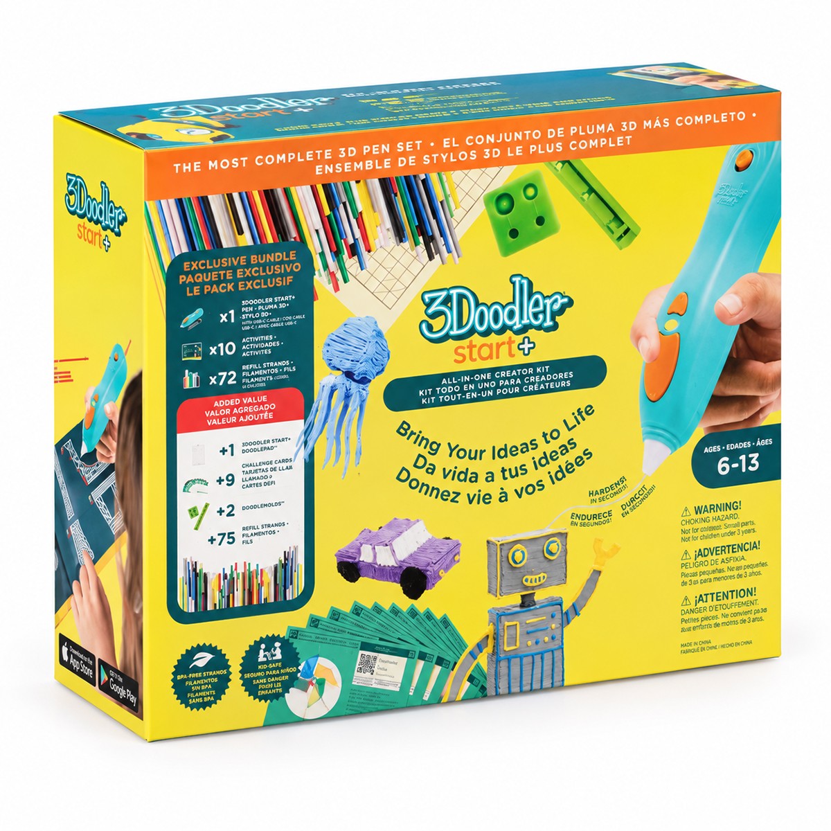 3895грн+15% дисконт Арт. 3DS2B-011 3D-ручка 3Doodler Start Plus для дитячої творчості - Мегакреатив (147 стрижнів, 9 шаблонів)