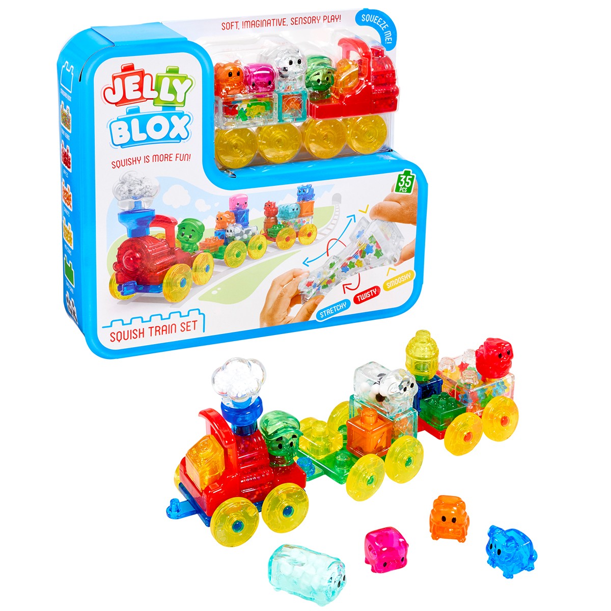 2497грн+15%дисконт Арт.937685 Сенсорний конструктор Jelly Blox - Поїзд