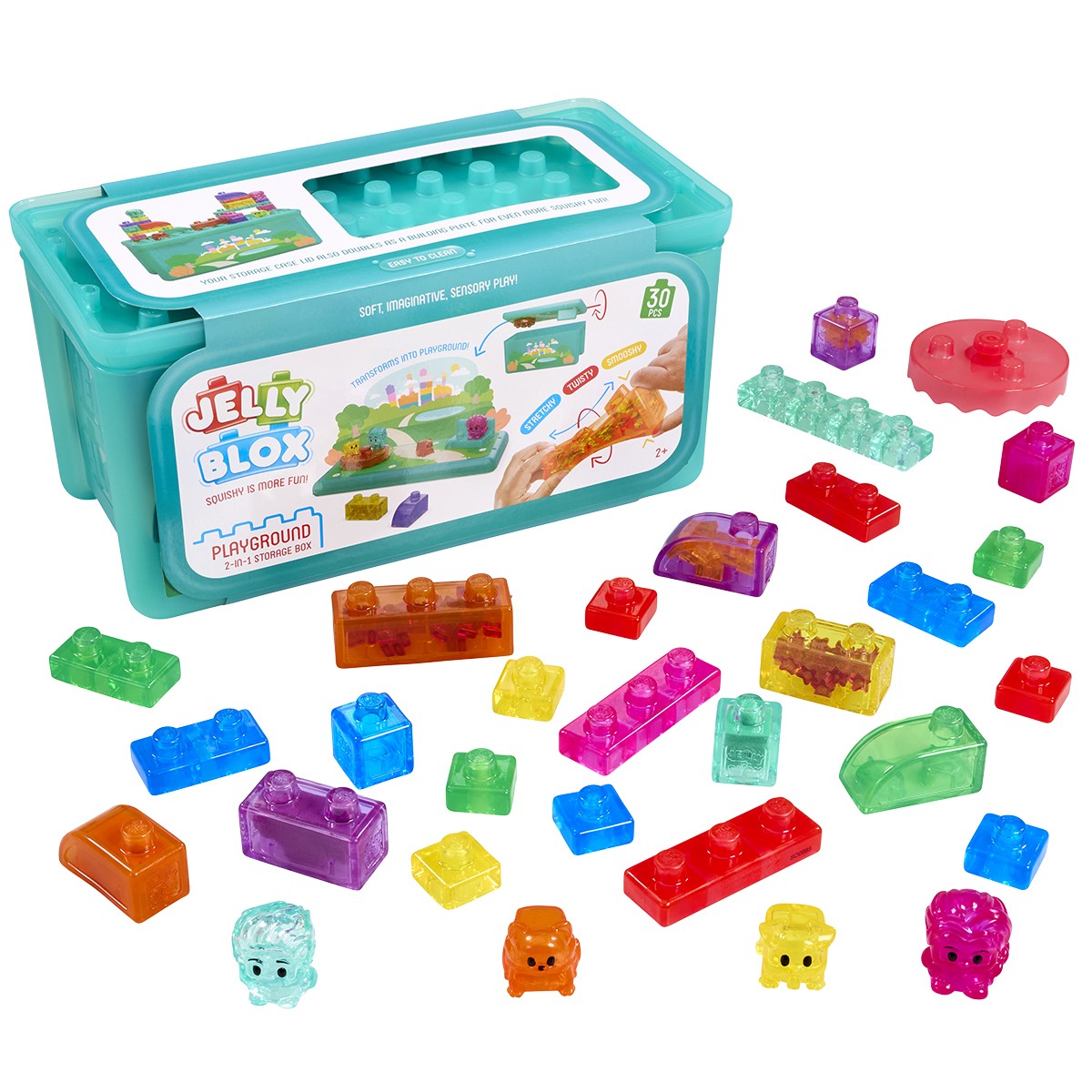2397грн+15% дисконт Арт. 934959 Сенсорний конструктор Jelly Blox - У кейсі 2 в 1: ігровий майданчик