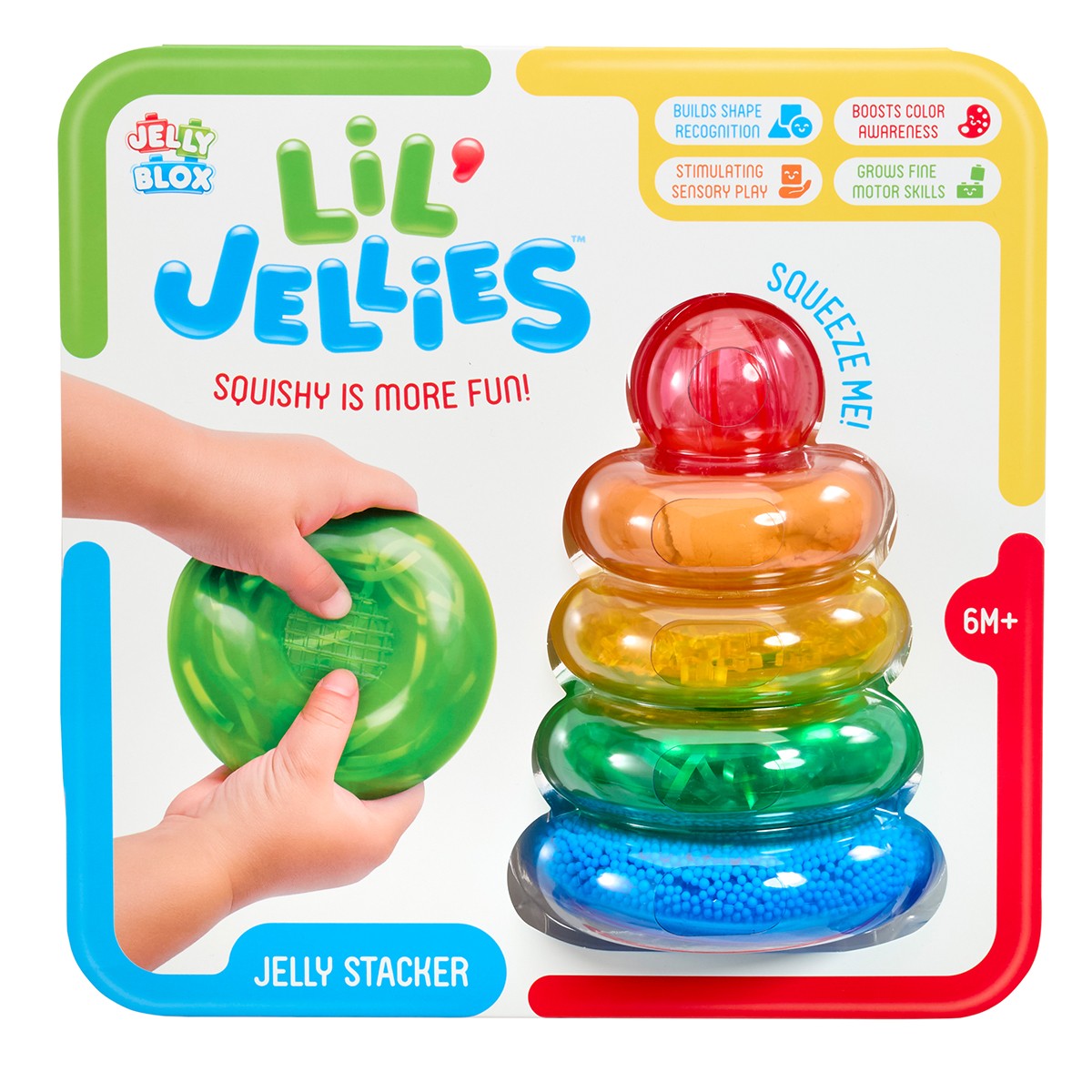 1197грн+15% дисконт Арт.937837 Сенсорний конструктор Jelly Blox серії Lil' Jellies - Пірамідка-кольоринка